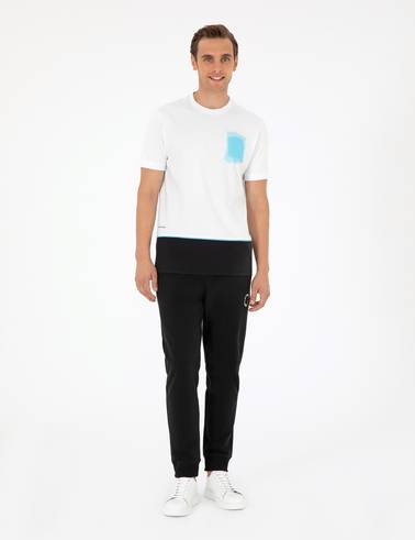 Lacivert Regular Fit Bisiklet Yaka Tişört
