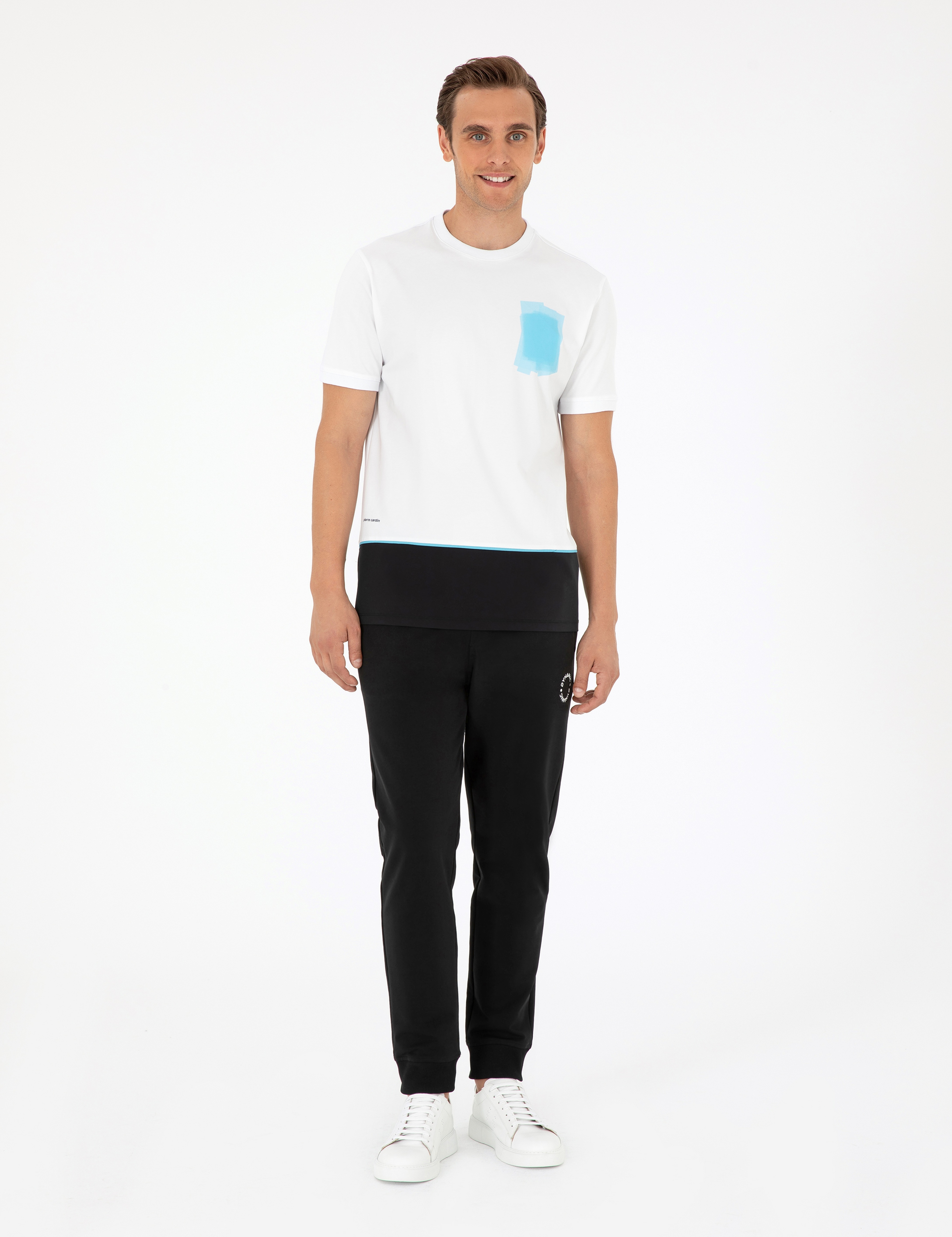Lacivert Regular Fit Bisiklet Yaka Tişört - Image 4