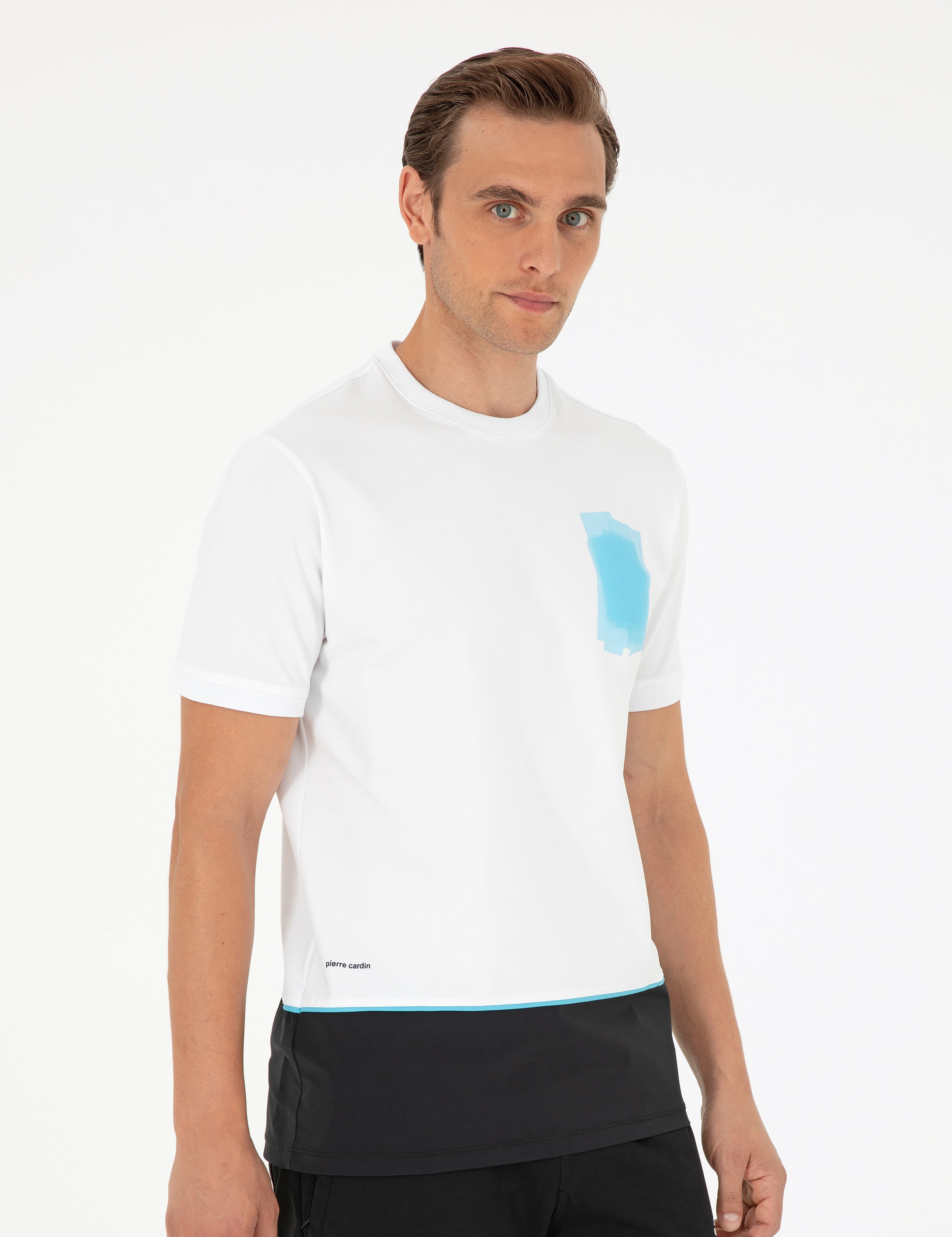 Lacivert Regular Fit Bisiklet Yaka Tişört - Image 1