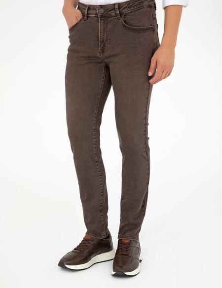 Kahverengi Slim Fit Jean Pantolon - 50294567020