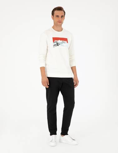 Ekru Regular Fit Sweatshirt