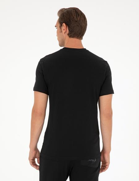 Siyah Slim Fit Tişört - 50292117027