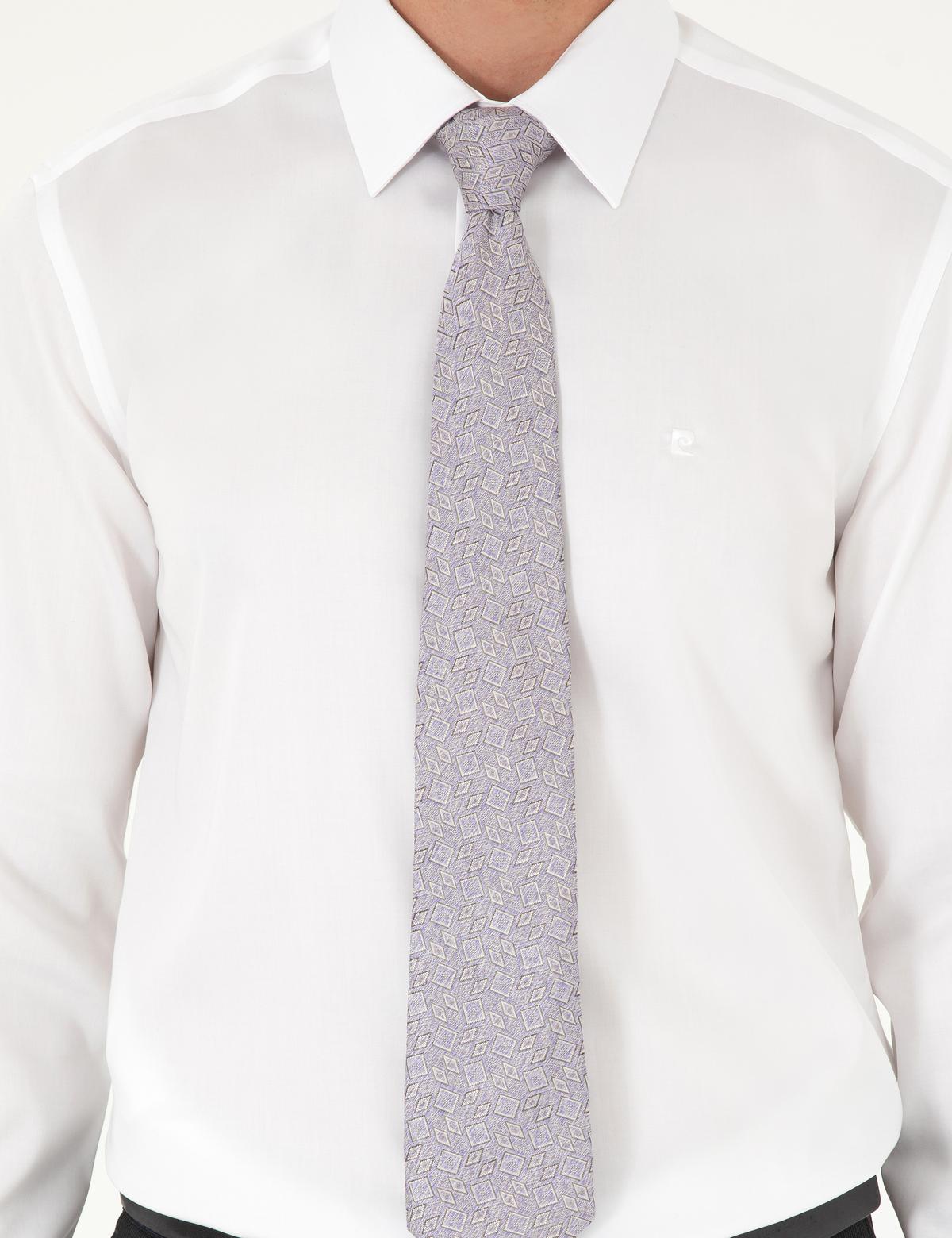 Beyaz Non İron Kolay Ütülenebilir Slim Fit Uzun Kollu Basic Gömlek - 50292535006