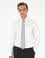 Beyaz Parlak Saten Regular Fit Uzun Kollu Basic Gömlek