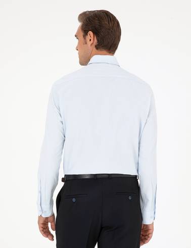 Açık Mavi Regular Fit Uzun Kollu Basic Gömlek