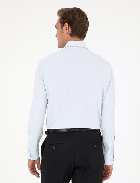 Açık Mavi Regular Fit Uzun Kollu Basic Gömlek - 50292551010