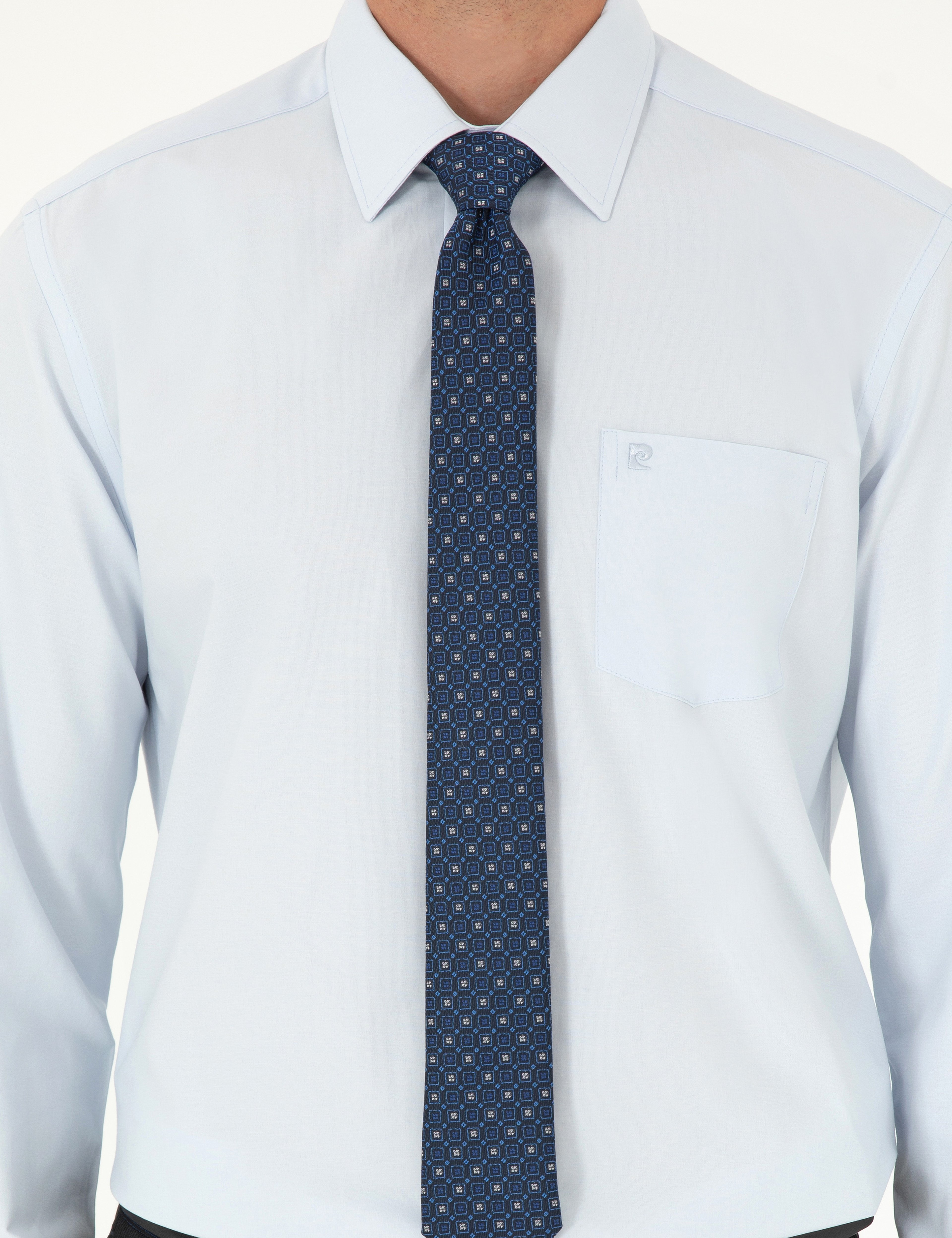 Açık Mavi Regular Fit Uzun Kollu Basic Gömlek