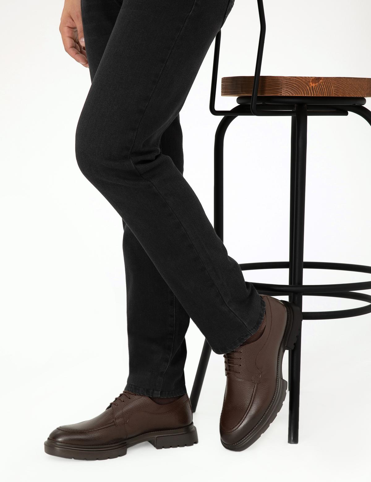 Kahverengi %100 Deri Casual Ayakkabı - 50296117005