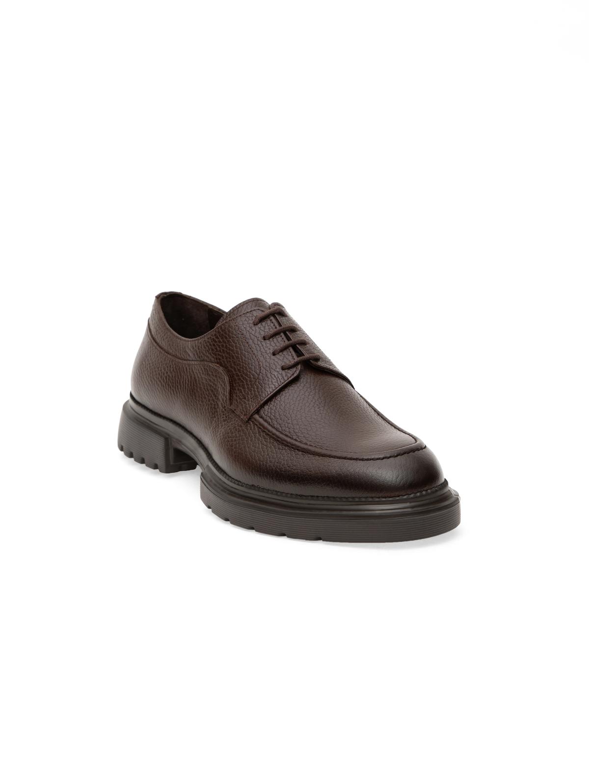 Kahverengi %100 Deri Casual Ayakkabı - 50296117005