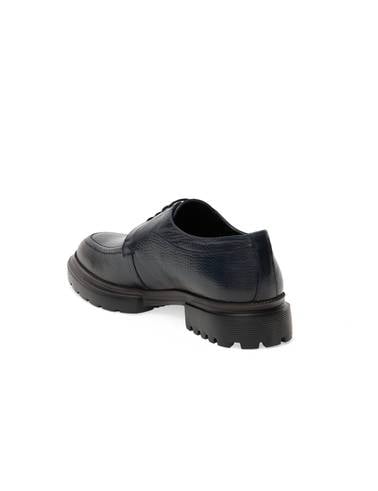 Lacivert %100 Deri Casual Ayakkabı