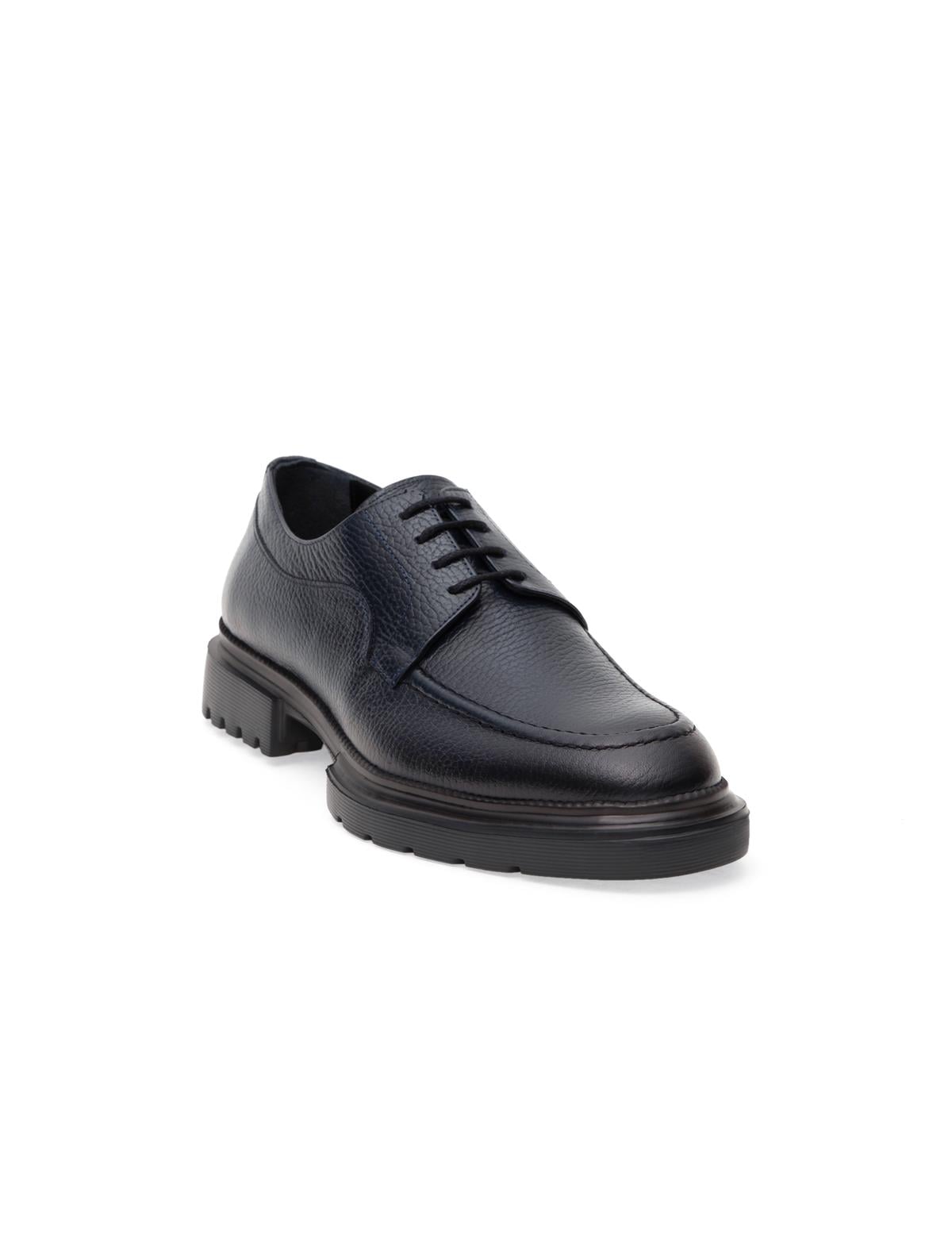 Lacivert %100 Deri Casual Ayakkabı - 50296117013