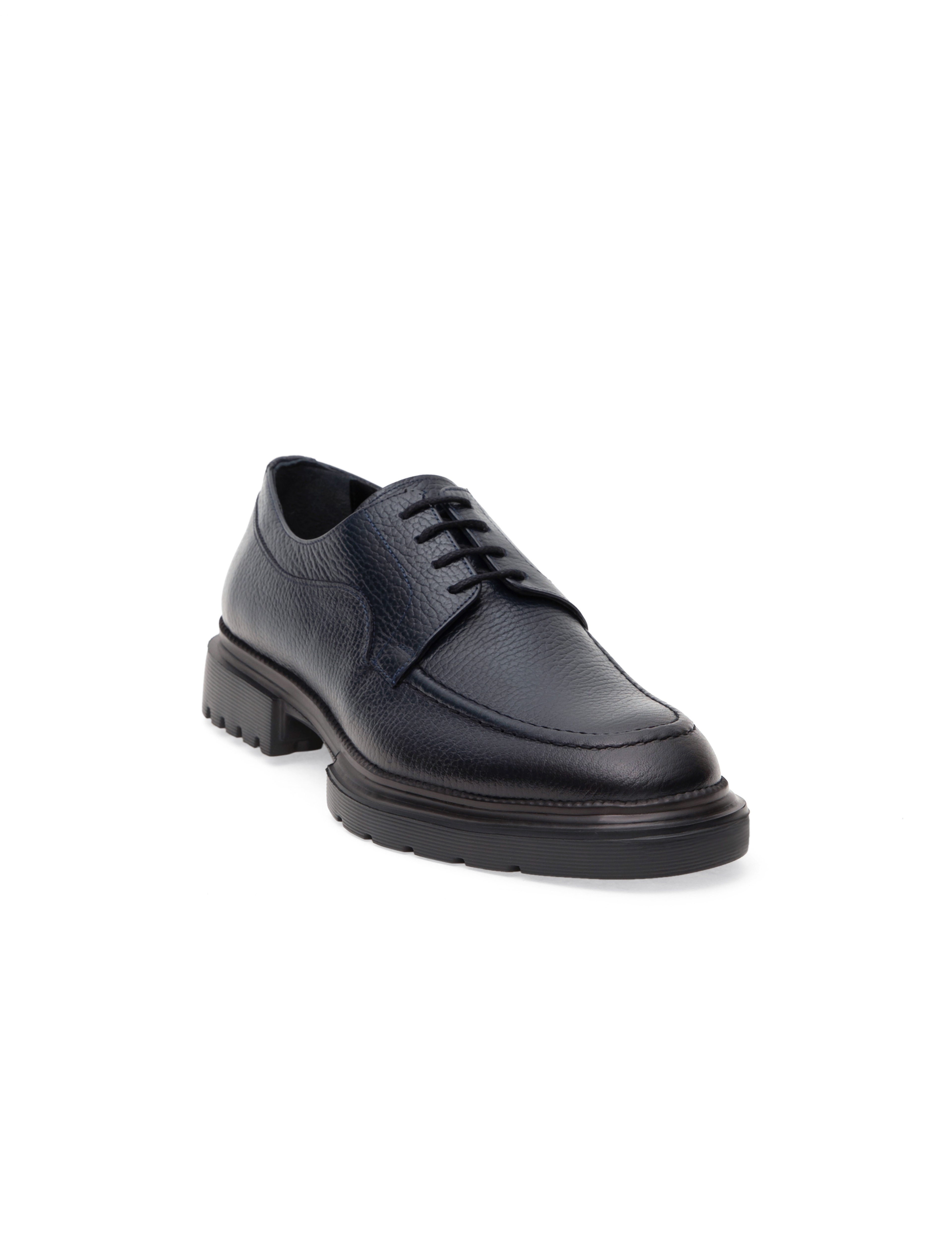 Lacivert %100 Deri Casual Ayakkabı - Image 3