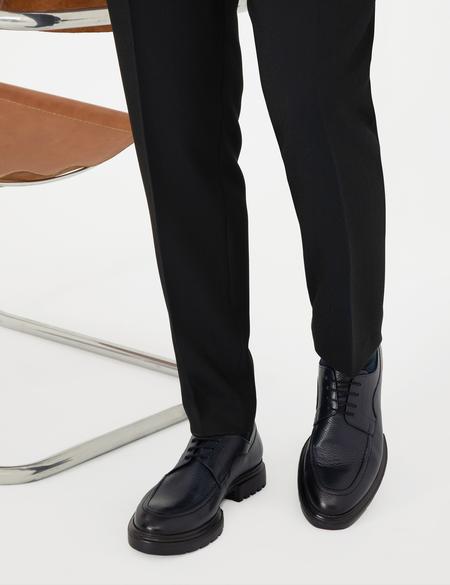 Lacivert %100 Deri Casual Ayakkabı - 50296117013