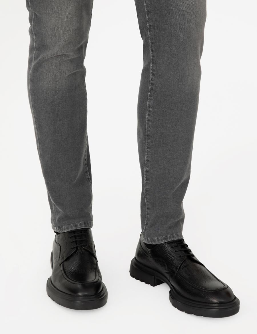 Siyah %100 Deri Casual Ayakkabı