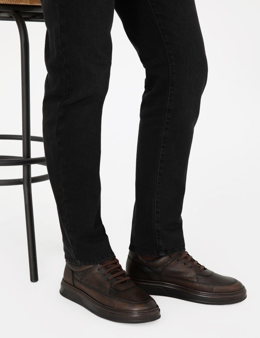 Kahverengi %100 Deri Casual Ayakkabı