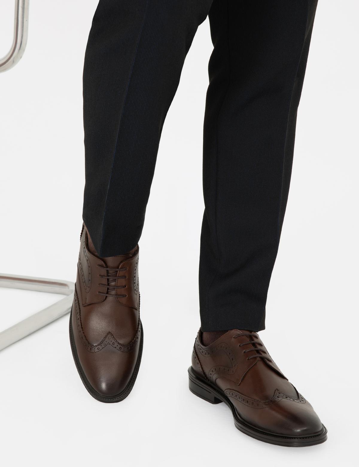 Kahverengi %100 Deri Klasik Ayakkabı - 50298520011