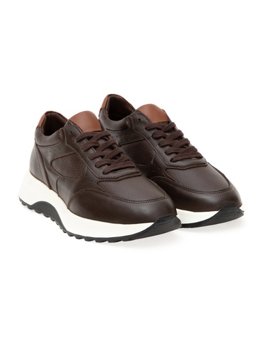 Kahverengi %100 Deri Sneaker