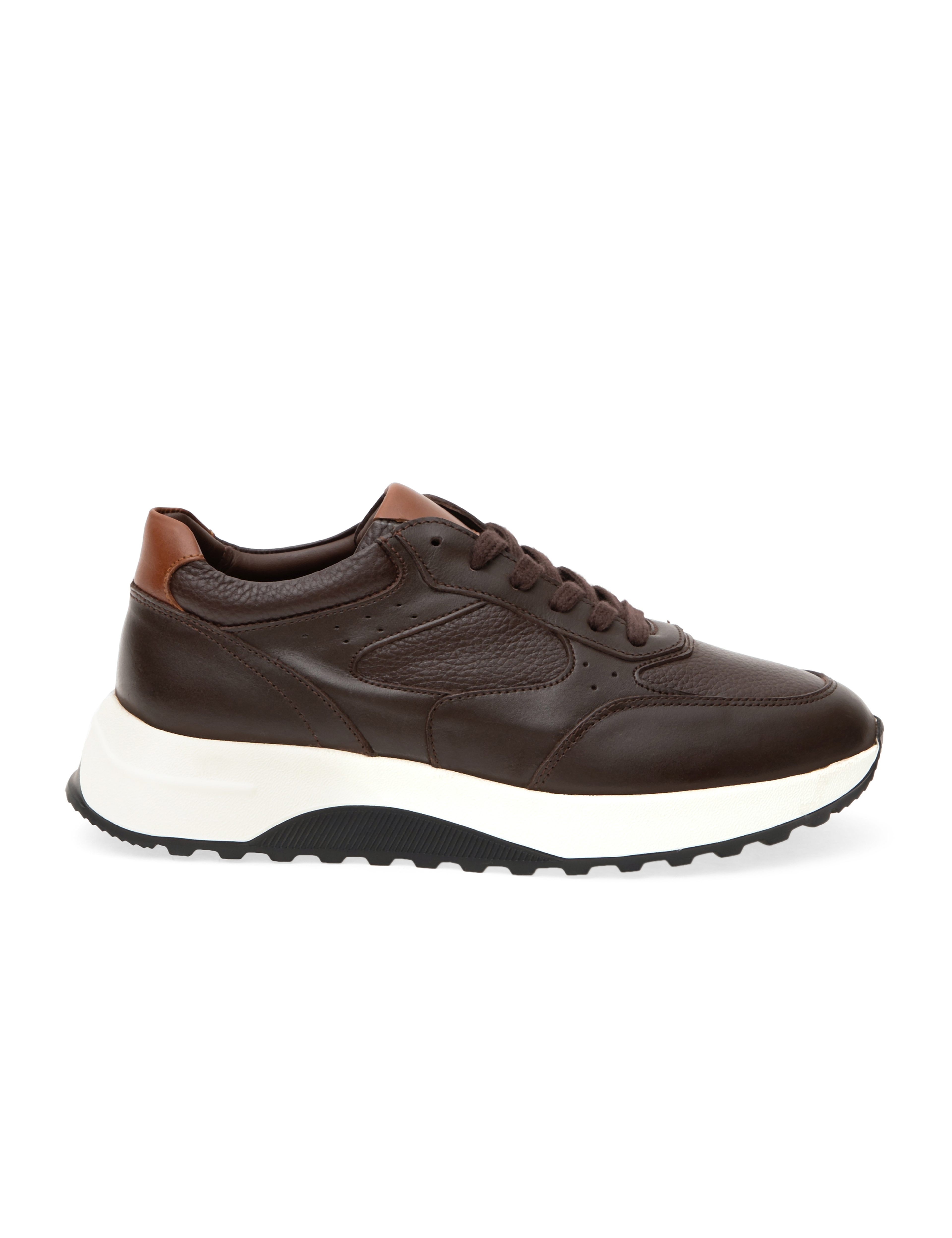 Kahverengi %100 Deri Sneaker - Image 2