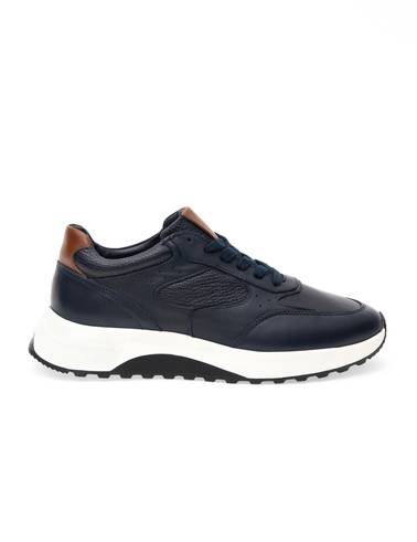 Lacivert %100 Deri Sneaker