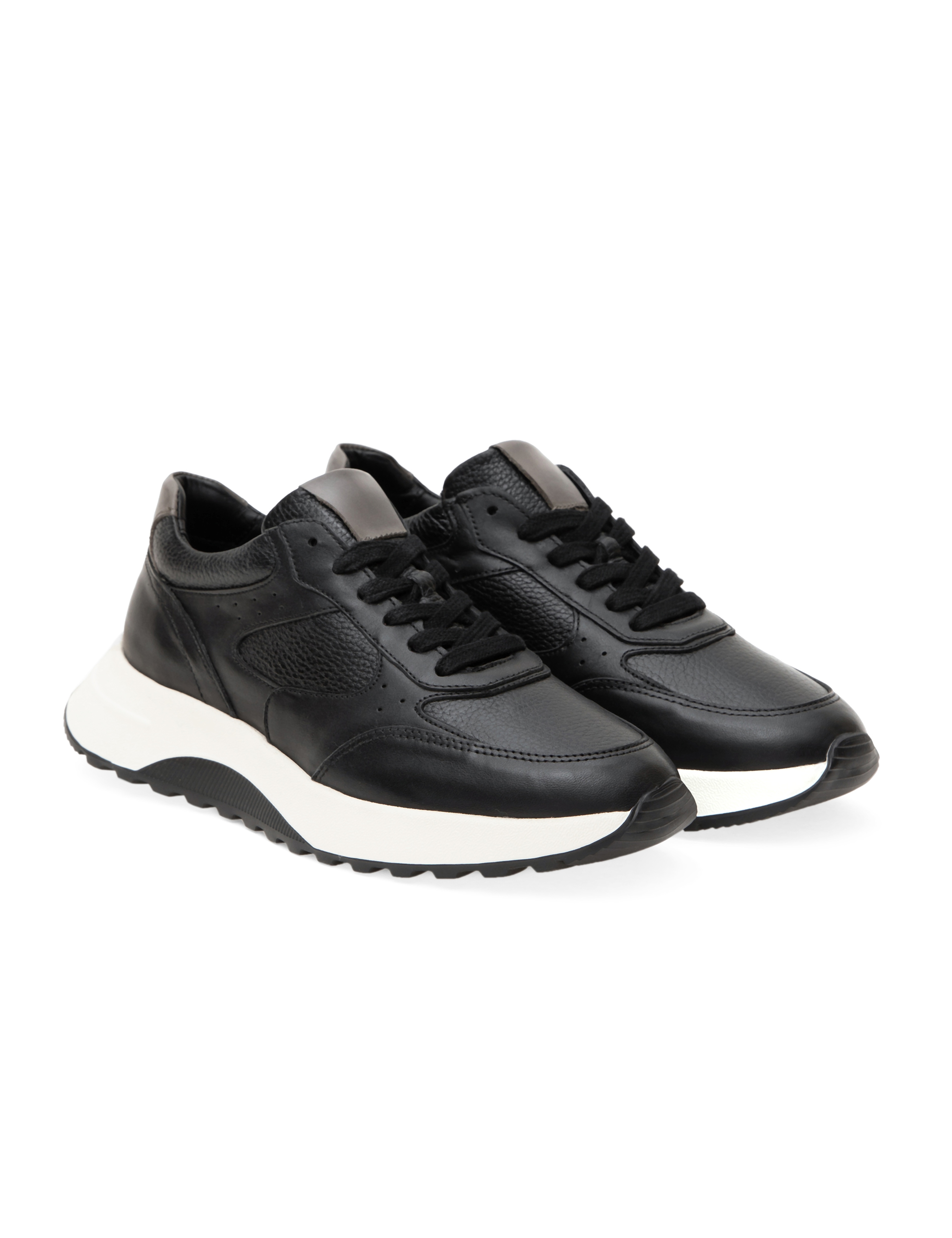 Siyah %100 Deri Sneaker - Image 1