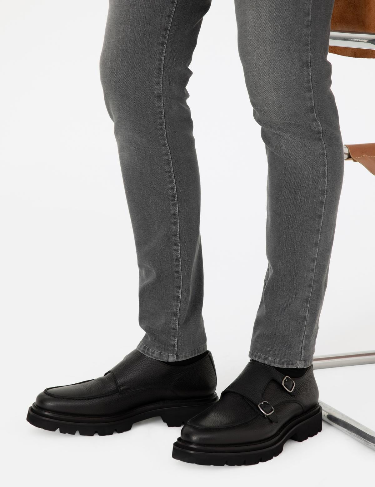 Siyah %100 Deri Casual Ayakkabı - 50295903011