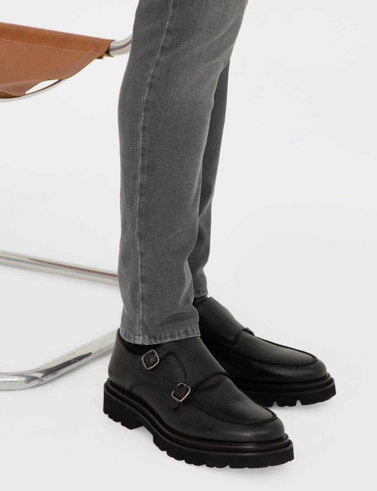 Siyah %100 Deri Casual Ayakkabı - 50295903011