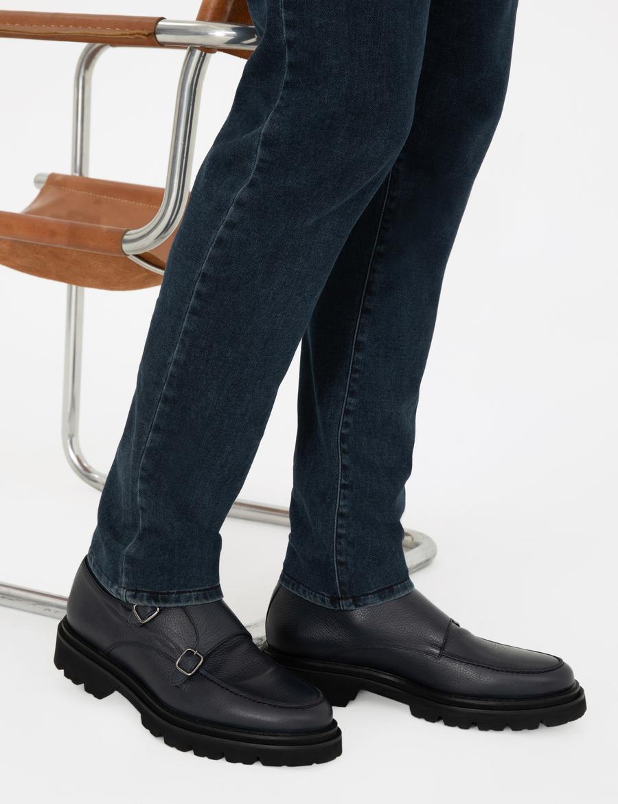 Lacivert %100 Deri Casual Ayakkabı