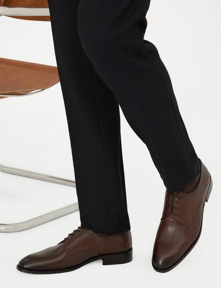 Kahverengi %100 Deri Klasik Ayakkabı - 50298541011