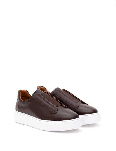 Kahverengi %100 Deri Casual Ayakkabı - 50296068011