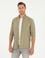 Haki Keten Karışımlı Regular Fit Uzun Kollu Gömlek