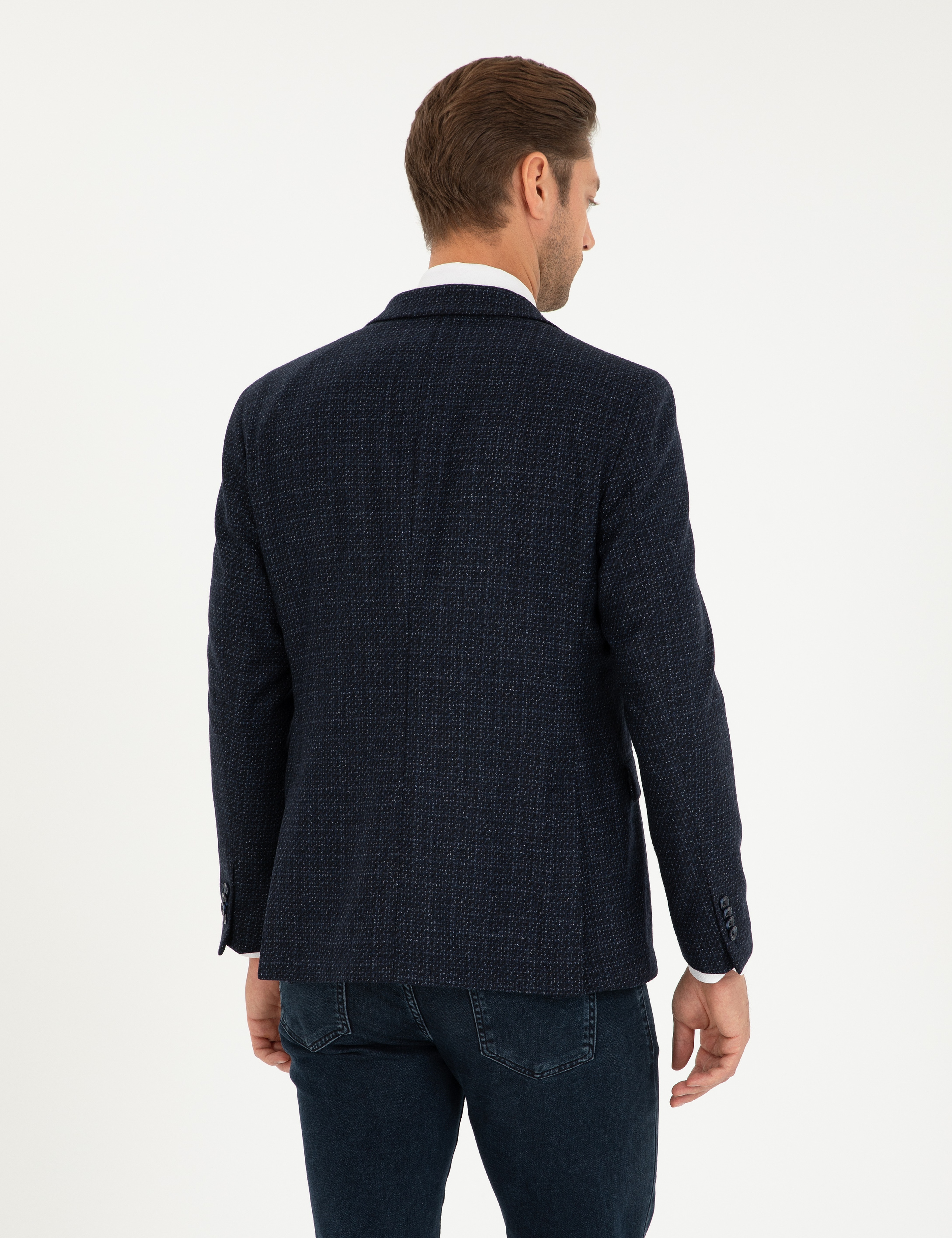 Lacivert Slim Fit Ceket
