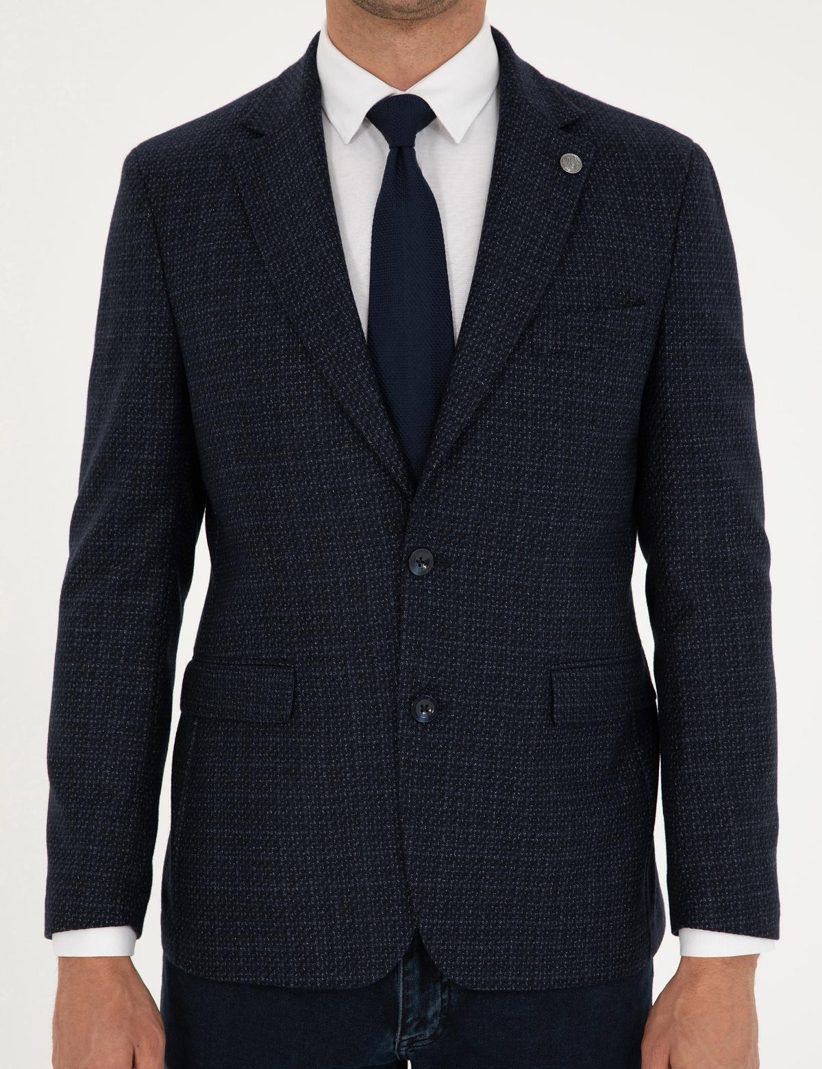 Lacivert Slim Fit Ceket - 50291954008