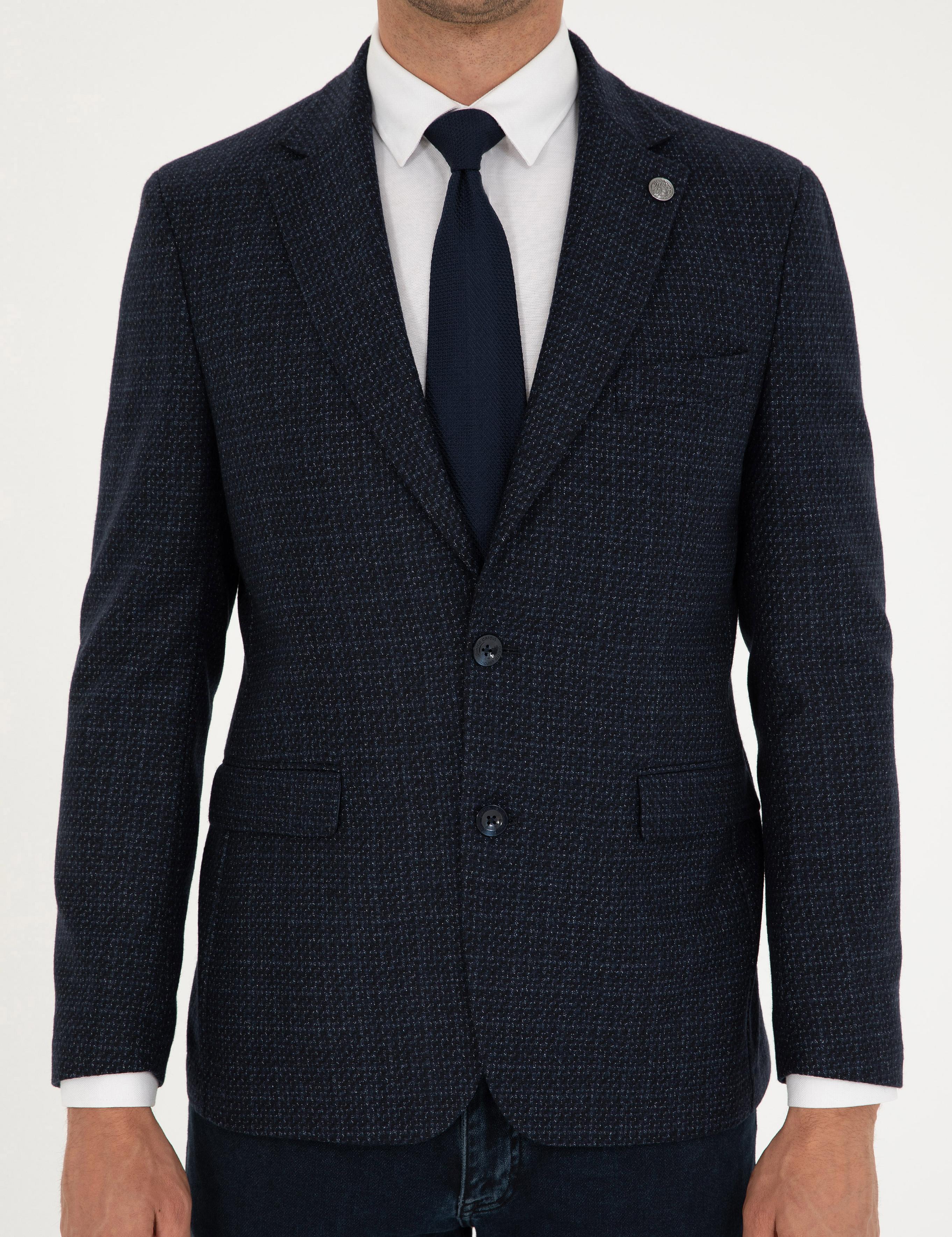 Lacivert Slim Fit Ceket