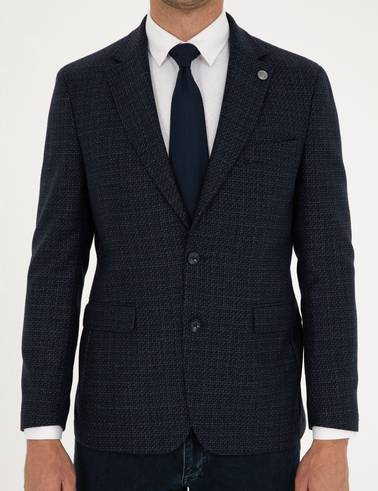 Lacivert Slim Fit Ceket