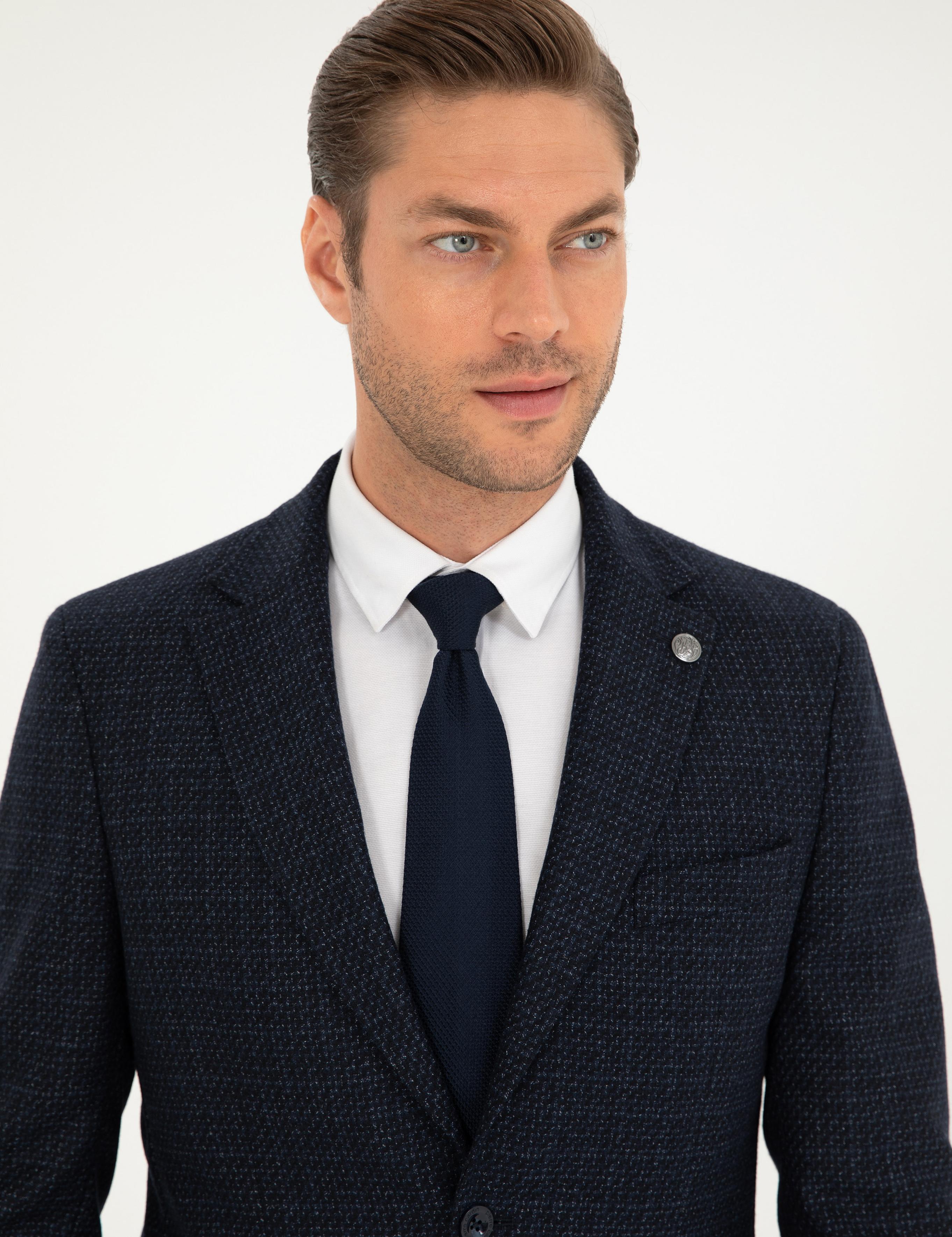 Lacivert Slim Fit Ceket