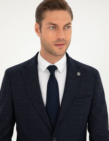 Lacivert Slim Fit Ceket