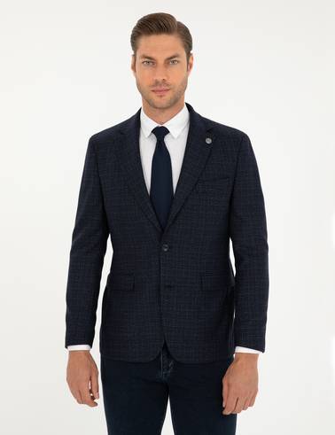 Lacivert Slim Fit Ceket