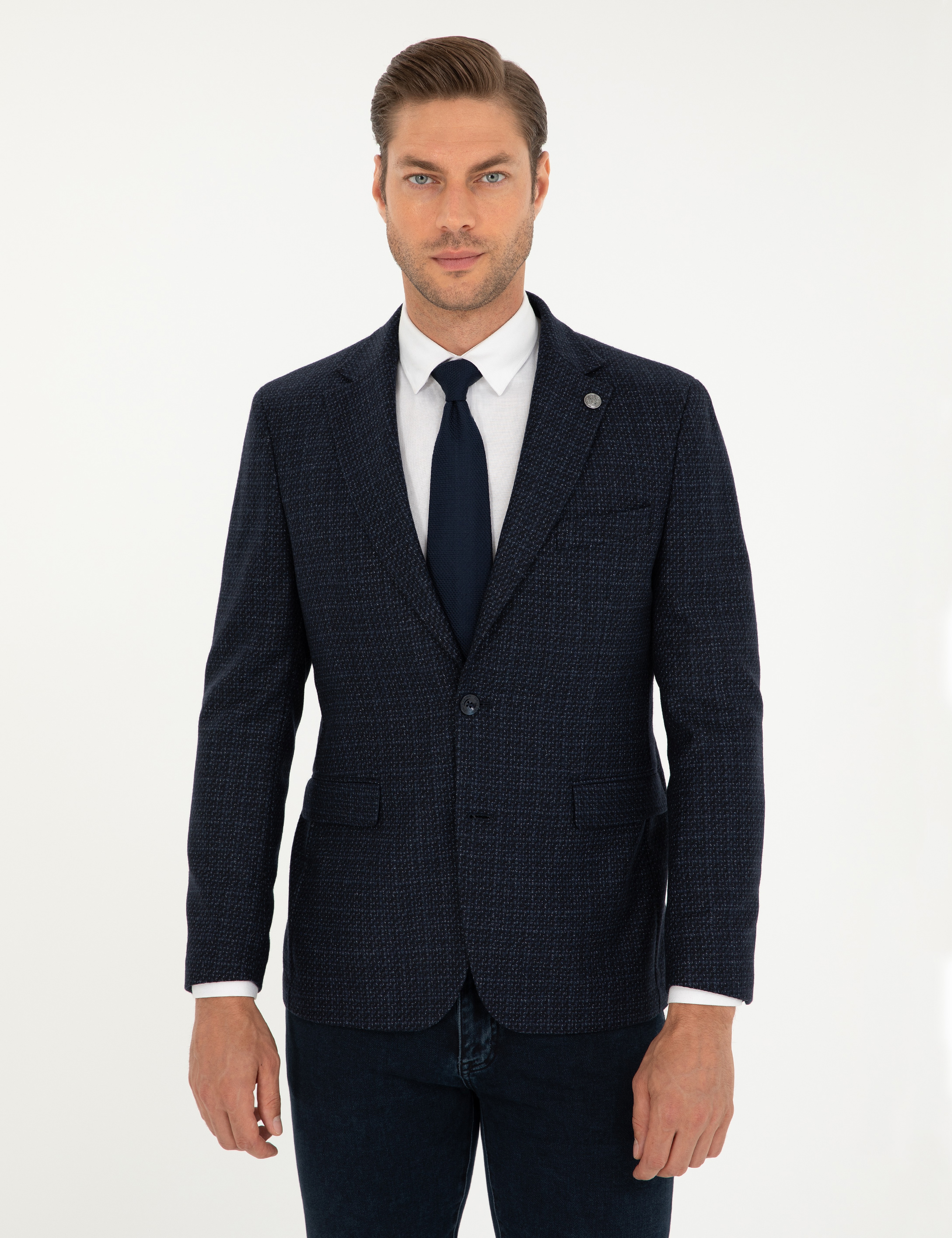 Lacivert Slim Fit Ceket
