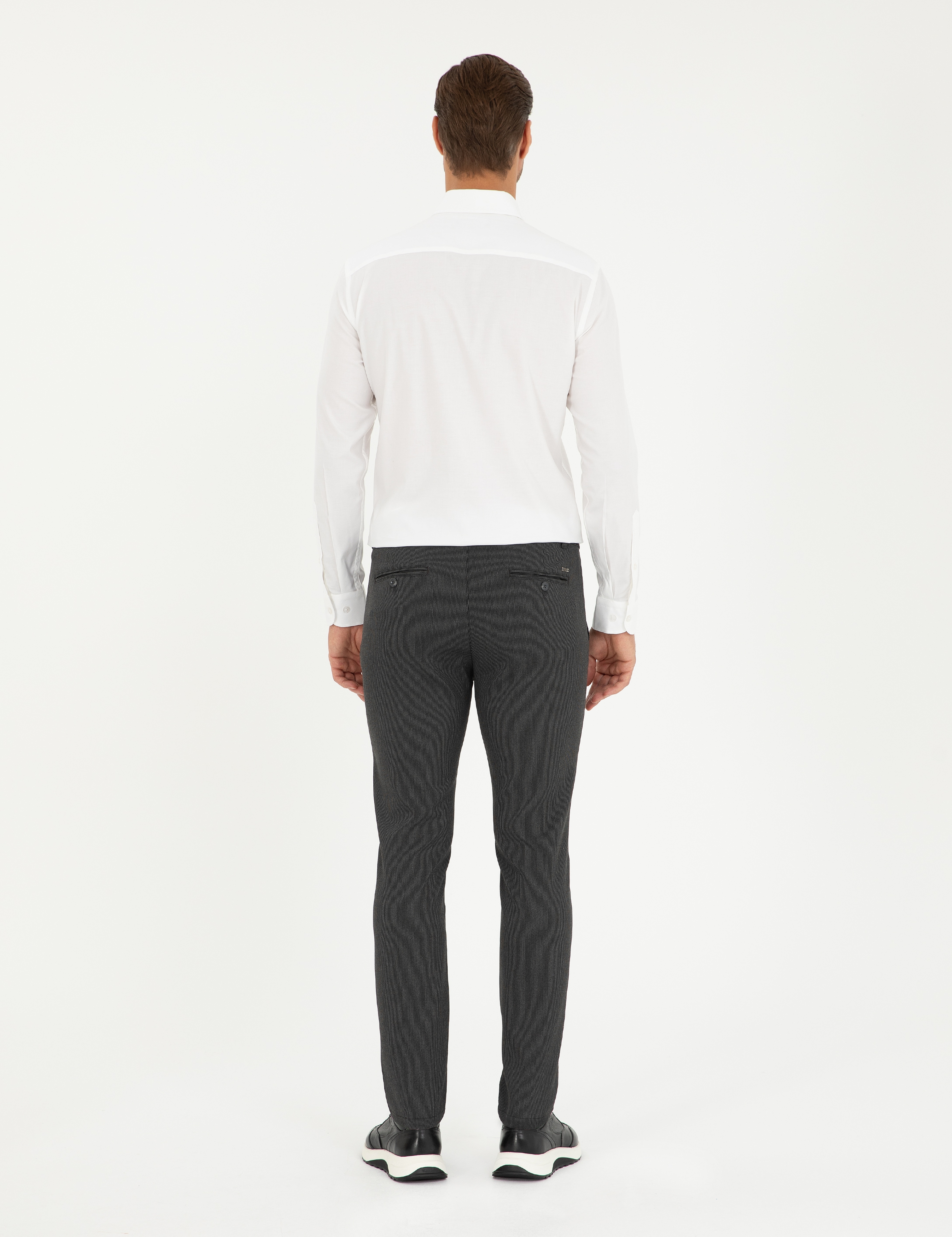 Antrasit Slim Fit Jogger Kanvas Pantolon - Image 4