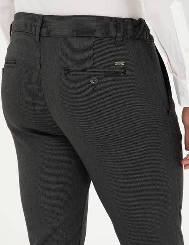 Antrasit Slim Fit Jogger Kanvas Pantolon