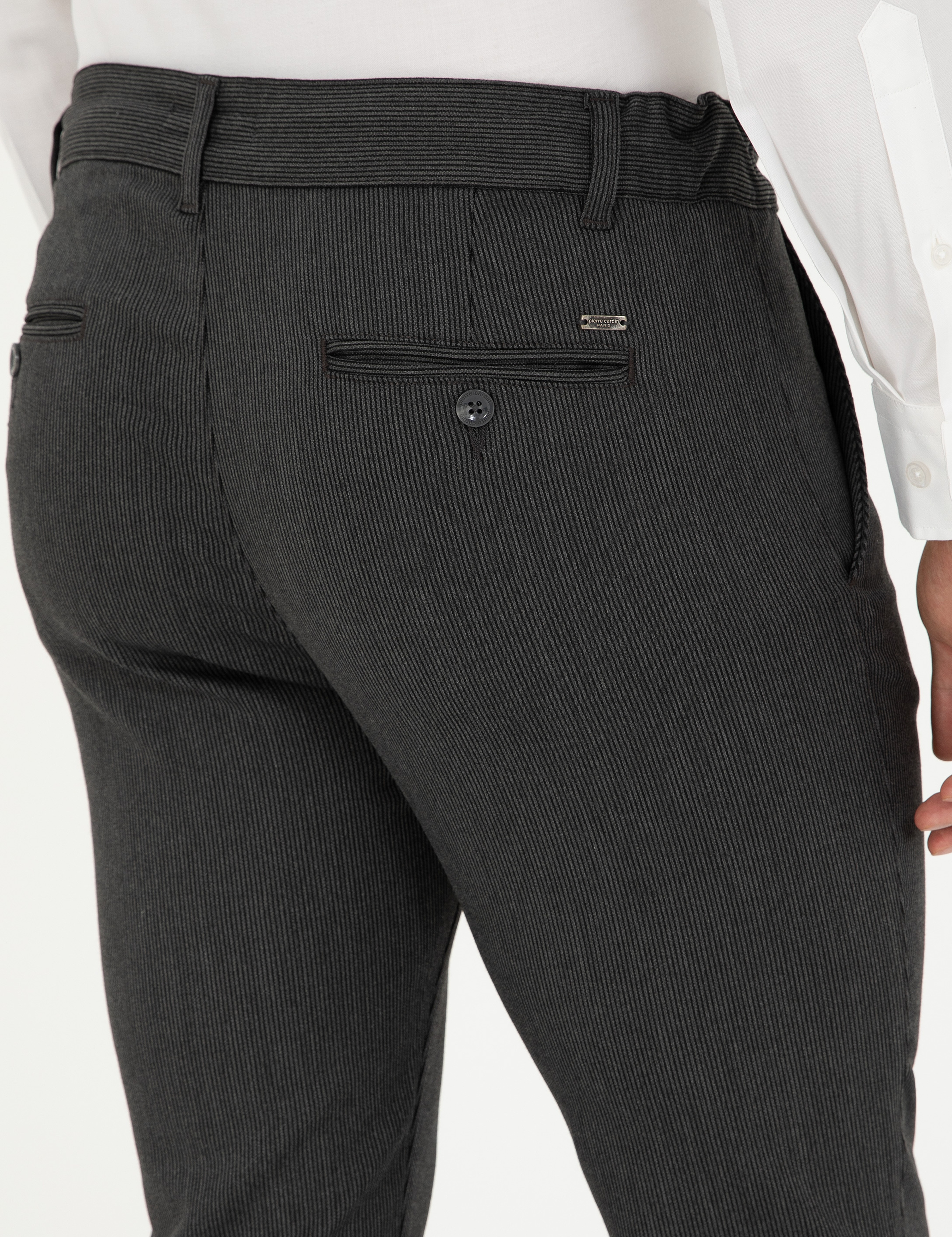 Antrasit Slim Fit Jogger Kanvas Pantolon