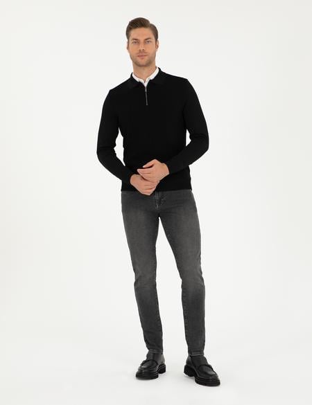 Antrasit Slim Fit Jean Pantolon - 50295871083