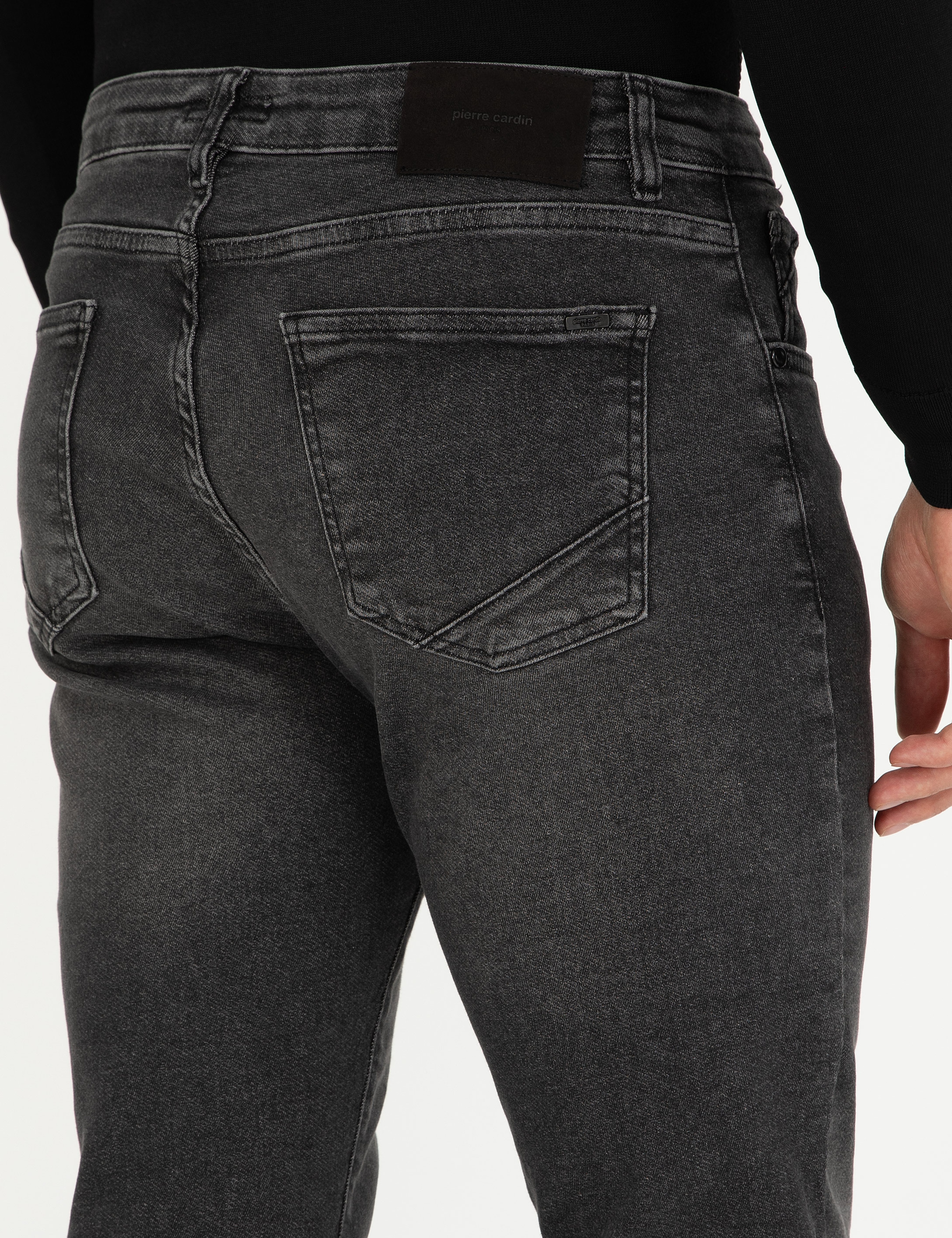 Antrasit Slim Fit Jean Pantolon - Image 6