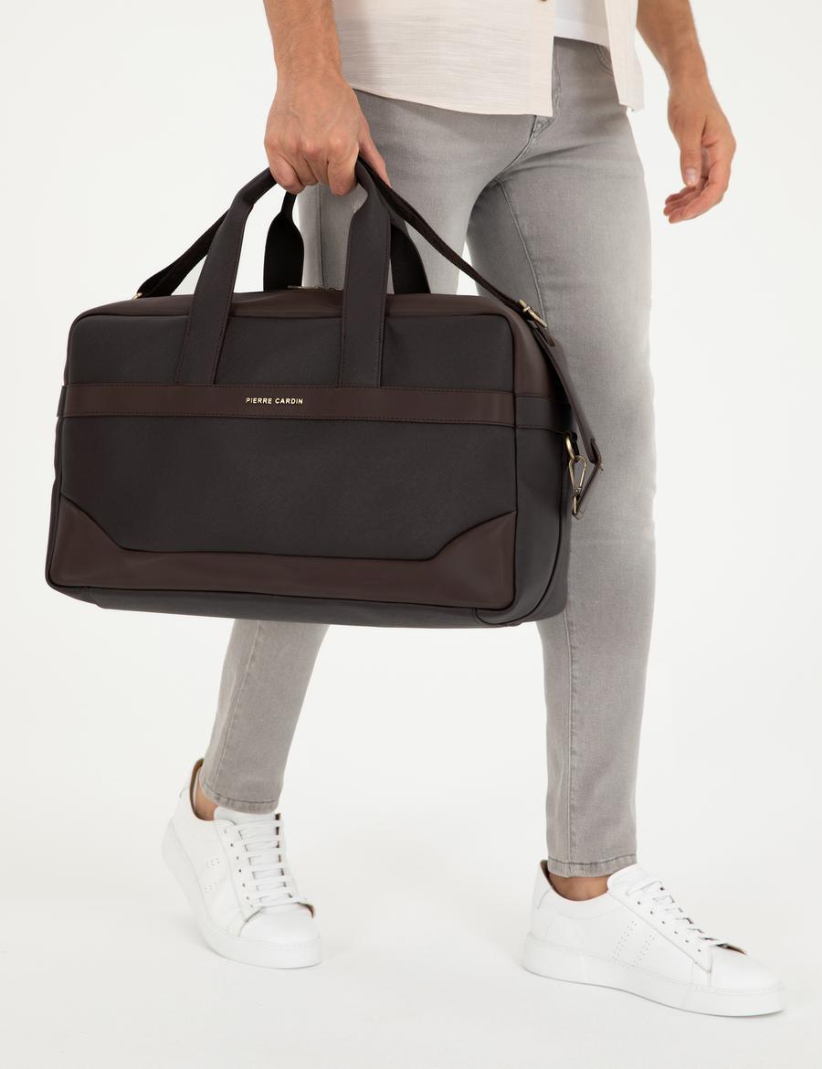 Erkek Kahverengi Spor Seyahat Çantası