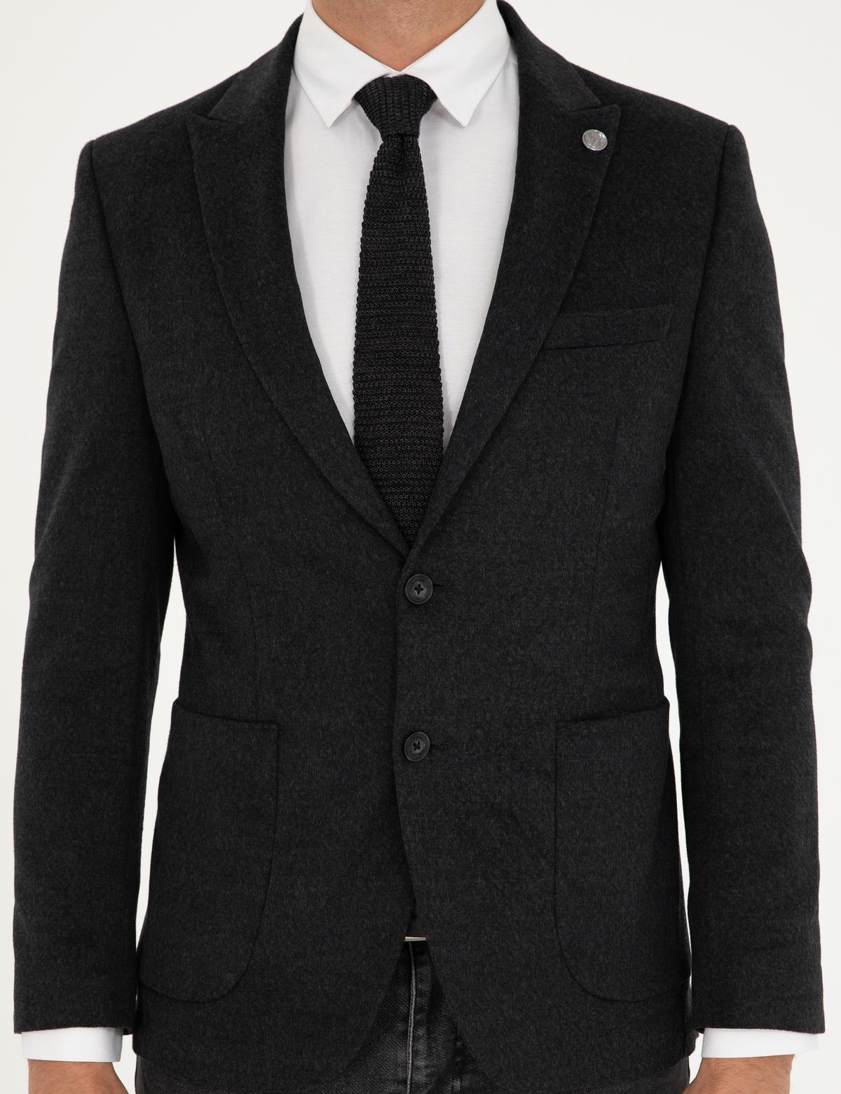 Antrasit Ex. Slim Fit Ceket - 50278449053