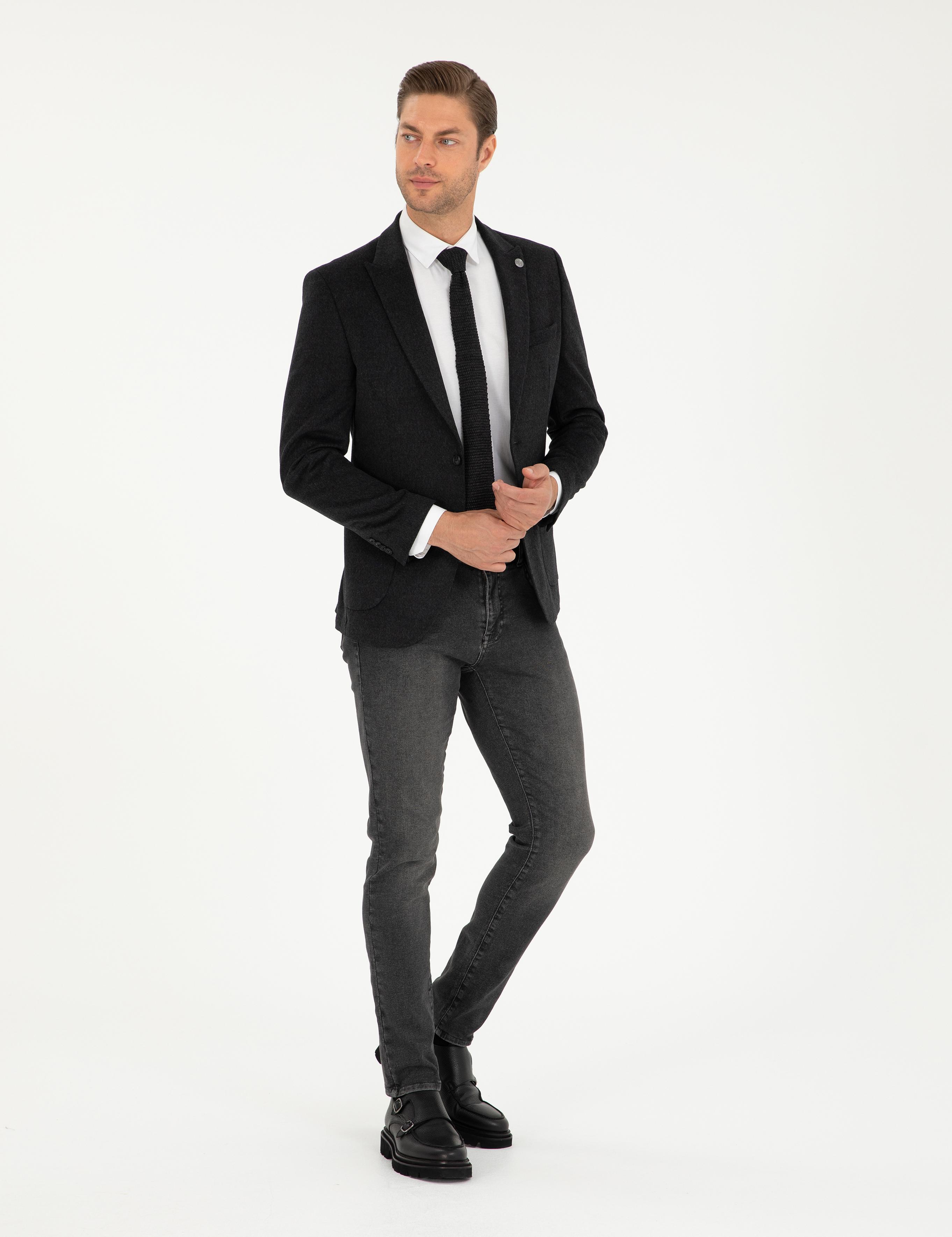 Antrasit Ex. Slim Fit Ceket