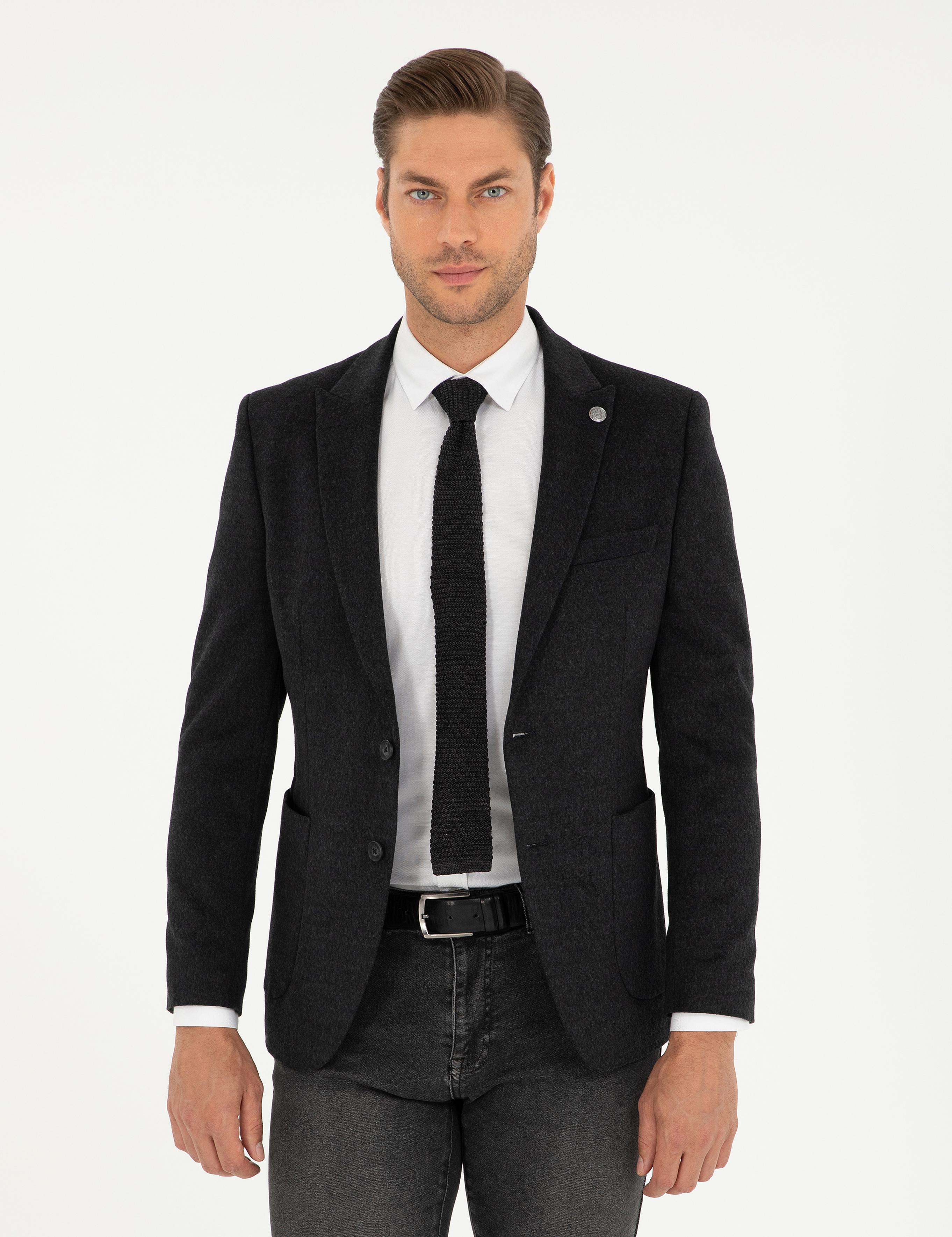 Antrasit Ex. Slim Fit Ceket