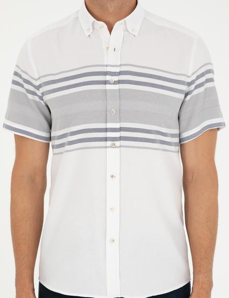 Lacivert Regular Fit Kısa Kollu Gömlek - 50296040001