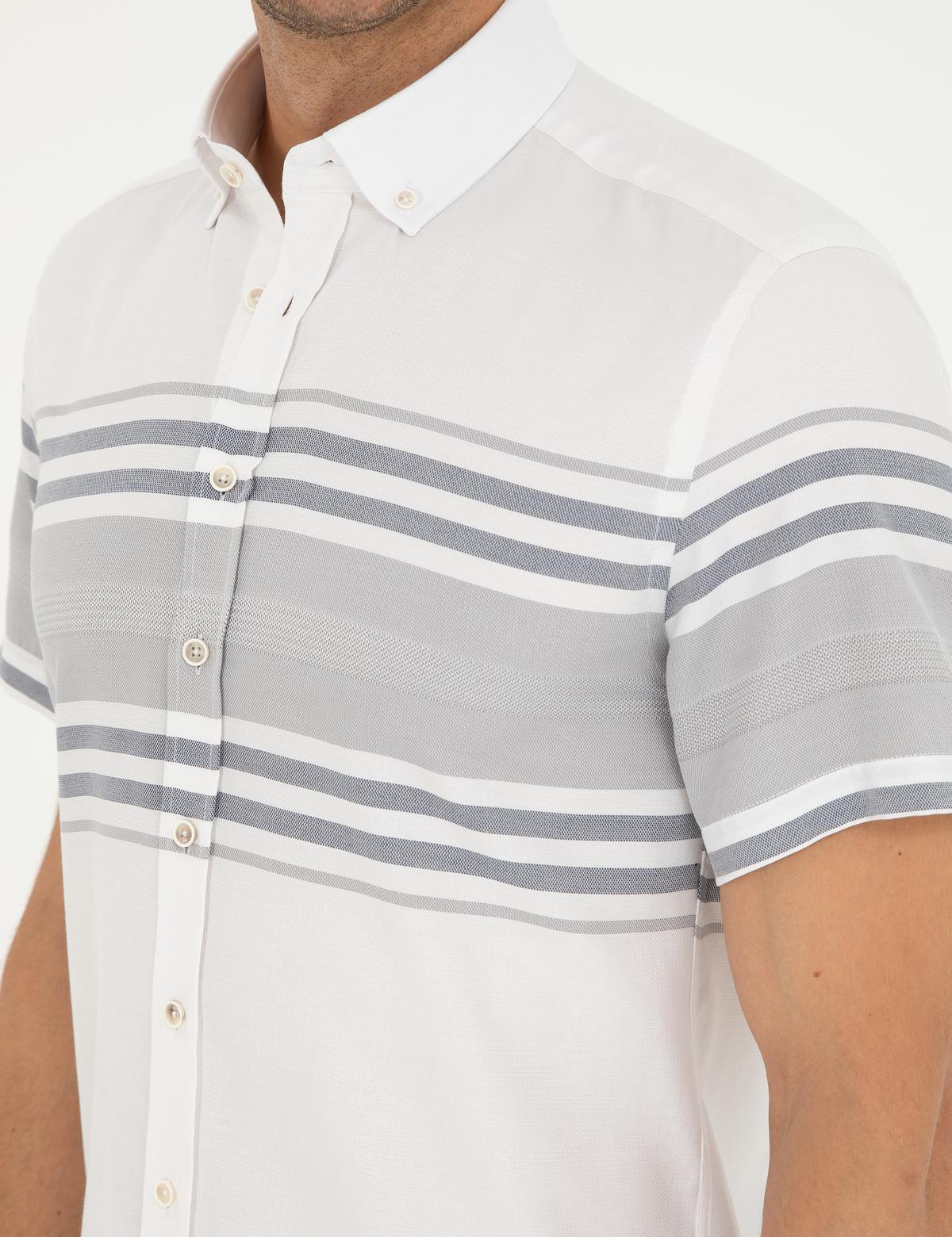 Lacivert Regular Fit Kısa Kollu Gömlek - 50296040001