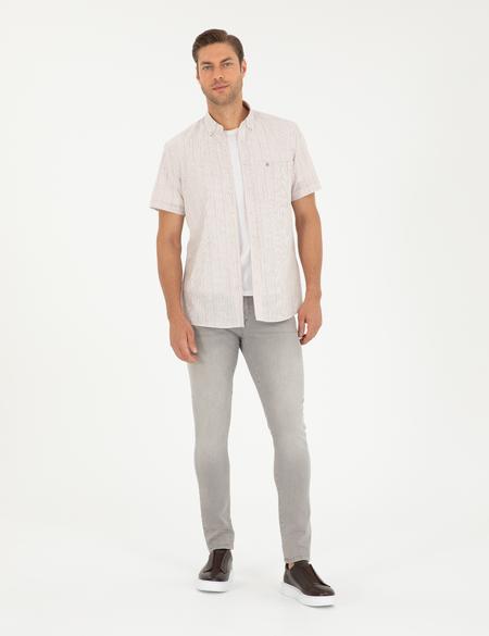 Haki Regular Fit Kısa Kollu Gömlek - 50296042006